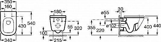 Унитаз подвесной Roca The Gap 34647L000 безободковый купить в интернет-магазине Sanbest