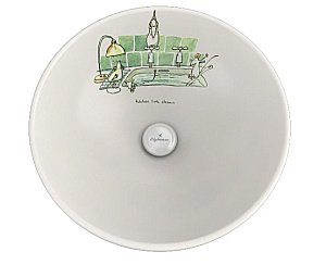 Раковина Elghansa 40 EG4030-125 белая с декором купить в интернет-магазине Sanbest