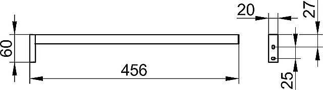 Полотенцедержатель KEUCO EDITION 90 SQUARE 19120010000 хром купить в интернет-магазине сантехники Sanbest