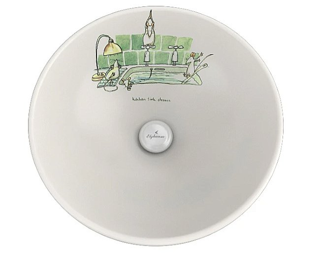 Раковина Elghansa 40 EG4030-125 белая с декором купить в интернет-магазине Sanbest