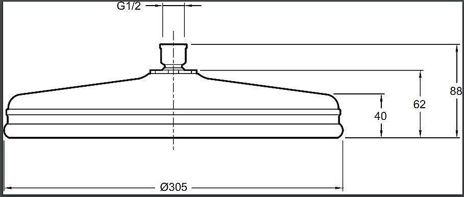 Верхний душ Jacob Delafon KATALYST E13694-CP купить в интернет-магазине сантехники Sanbest