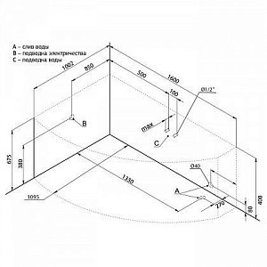 Акриловая ванна Aquanet Jamaica 160x110 к/с купить в интернет-магазине Sanbest