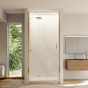 Душевая дверь Veconi Vianno VN73RG-90-06-C4 90 стекло рифленое/профиль брашированное золото купить в интернет-магазине Sanbest