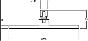 Верхний душ Jacob Delafon KATALYST E13689-CP купить в интернет-магазине сантехники Sanbest
