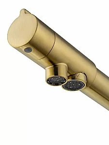 Смеситель для кухни c подключением фильтра WONZON & WOGHAND WW-88458008-BG брашированное золото купить в интернет-магазине сантехники Sanbest