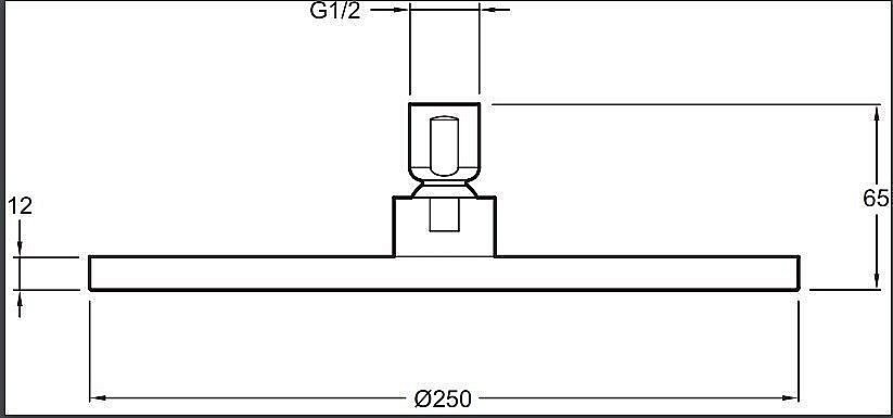 Верхний душ Jacob Delafon KATALYST E13689-CP купить в интернет-магазине сантехники Sanbest