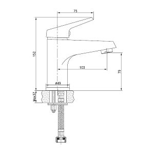 Смеситель для раковины Aquanet Round Handle SD90703 купить в интернет-магазине сантехники Sanbest