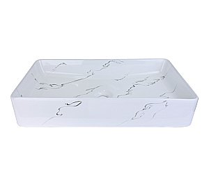 Раковина накладная Bronze de Luxe Lacio 60,5 1061BM белая купить в интернет-магазине Sanbest