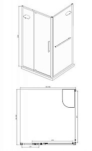 Душевой уголок Bravat LINE BS090.2116A 90х90 стекло прозрачное/профиль хром купить в интернет-магазине Sanbest