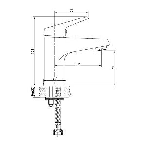 Смеситель для раковины Aquanet Round Handle SD90703 купить в интернет-магазине сантехники Sanbest