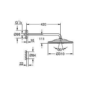 Верхний душ Grohe Rainshower SmartConnect 26640000 купить в интернет-магазине сантехники Sanbest