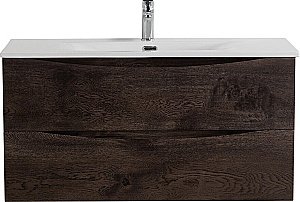 Тумба с раковиной BelBagno MARINO-CER-N-1000-2C-SO-RNG-P Rovere Nature Grigio для ванной в интернет-магазине Sanbest