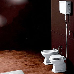 Унитаз с высоким бачком Simas Arcade AR801 белый/хром купить в интернет-магазине Sanbest