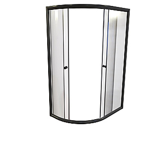Душевой уголок Радомир Соул 2 1-09-6-0-0-0080 120х80  профиль черный/стекло прозрачное купить в интернет-магазине Sanbest