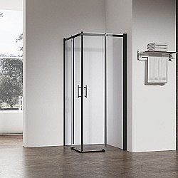 Душевой уголок Veconi Rovigo RV50B-100100-01-C8 100х100 стекло прозрачное/профиль черный матовый купить в интернет-магазине Sanbest