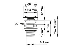 Донный клапан CREAVIT SF031 купить в интернет-магазине сантехники Sanbest