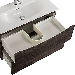 Тумба с раковиной BelBagno MARINO-CER-MINI-800-2C-SO-RNG-P Rovere Nature Grigio для ванной в интернет-магазине Sanbest