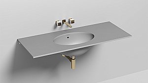 Раковина врезная снизу столешницы Salini MAREA 12 1101209MF 54,5 из искусственного камня S-Stone, матовая, цвет по RAL полностью купить в интернет-магазине Sanbest