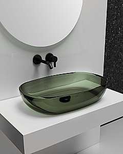 Раковина Abber Kristall AT2805Vesuvian оливковая купить в интернет-магазине Sanbest