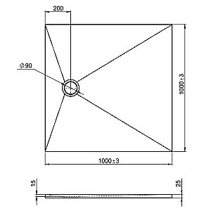 Душевой поддон Jacob Delafon TOLBIAC E6D328RU-WPM 100х100 белый матовый купить в интернет-магазине Sanbest