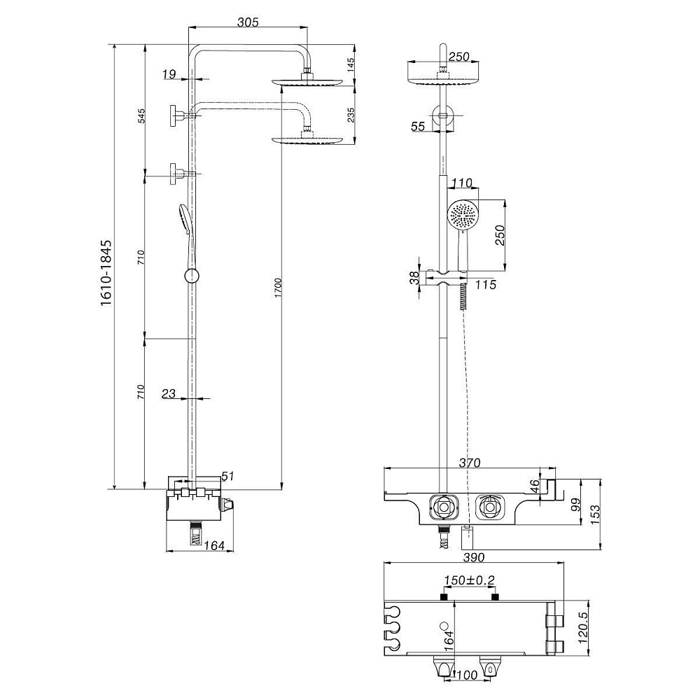 Душевая система Lemark Tropic LM7008C купить в интернет-магазине сантехники Sanbest