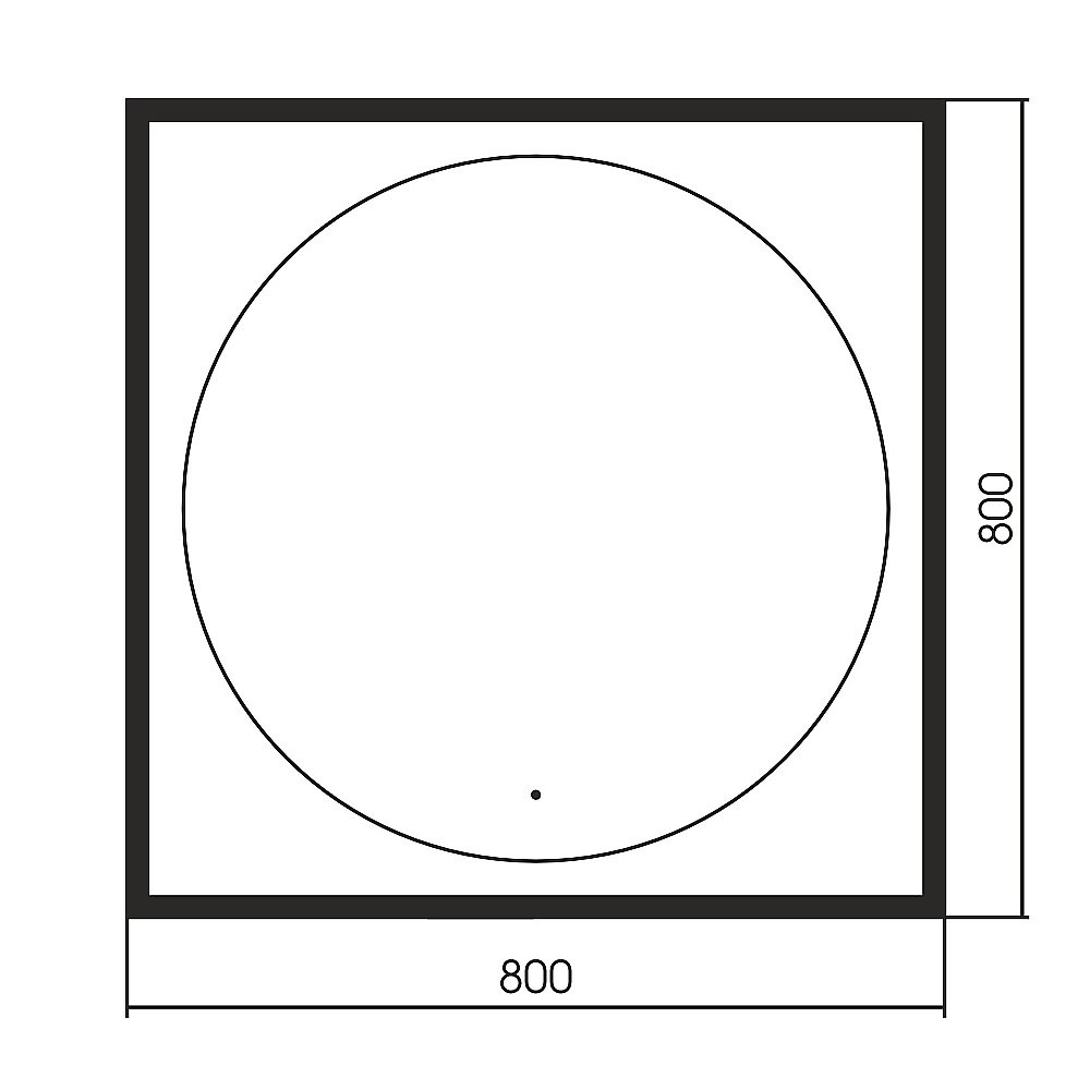 Зеркало ABBER See AG6117SCRB 80x80 черный в ванную от интернет-магазине сантехники Sanbest