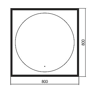 Зеркало ABBER See AG6117SCRB 80x80 черный в ванную от интернет-магазине сантехники Sanbest