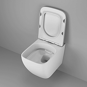 Унитаз подвесной Grossman Thin Rim GR-5603S белый, безободковый, с крышкой микролифт купить в интернет-магазине Sanbest