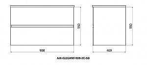 Тумба с раковиной Art&Max ELEGANT 90 сапфир для ванной в интернет-магазине Sanbest