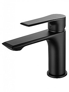 Смеситель для раковины WONZON & WOGHAND BRILLIANT, Черный матовый (WW-88018079-MB) купить в интернет-магазине сантехники Sanbest