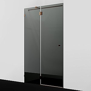 Душевая дверь WasserKRAFT Paar 88H 88H05-TG 120 профиль розовое золото/стекло тонированное купить в интернет-магазине Sanbest