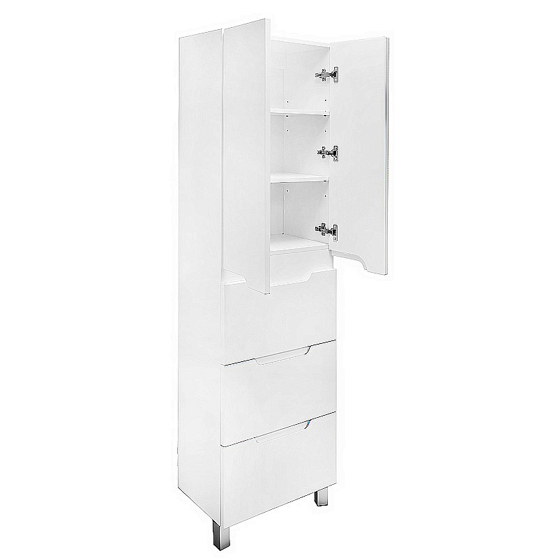 Пенал напольный Azario KANTRI 50/3 CS00097265 белый для ванной в интернет-магазине сантехники Sanbest