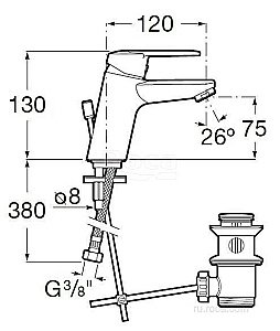 Смеситель для раковины Roca Victoria L 5A3J25C0M купить в интернет-магазине сантехники Sanbest