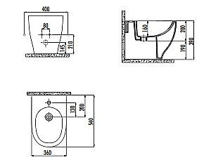Биде напольное Creavit Mare MA500-00CB00E купить в интернет-магазине Sanbest