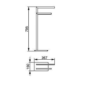 Полотенцедержатель Aquanet 8216 купить в интернет-магазине сантехники Sanbest