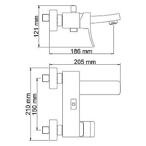 Смеситель для ванны WasserKRAFT 1061WHITE купить в интернет-магазине сантехники Sanbest