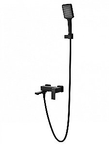 Смеситель для ванны с душем WONZON & WOGHAND CUBE, Черный матовый (WW-88639016-MB) купить в интернет-магазине сантехники Sanbest