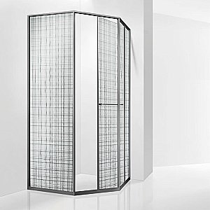 Душевой уголок RGW Stilvoll SV-82-Gr 100х100 стекло черная вуаль/профиль серый купить в интернет-магазине Sanbest