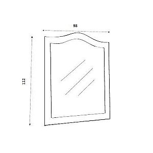 Зеркало Cezares Rubino 98х112 RUBINO.SP.BLO белое в ванную от интернет-магазине сантехники Sanbest