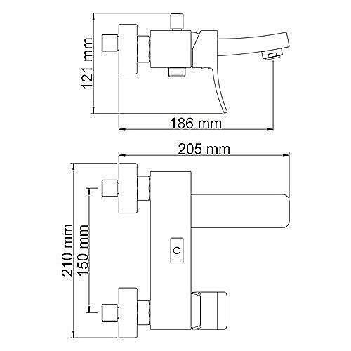 Смеситель для ванны WasserKRAFT 1061WHITE купить в интернет-магазине сантехники Sanbest