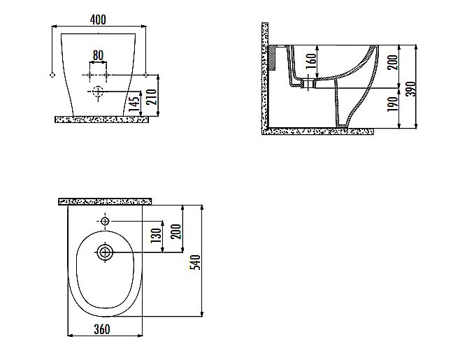 Биде напольное Creavit Mare MA500-00CB00E купить в интернет-магазине Sanbest