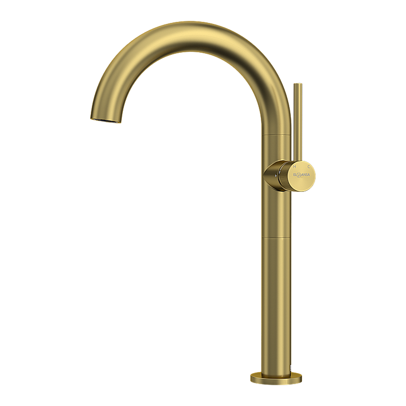 Смеситель для раковины Elghansa RADIANT XQ 16H3781-MattGold матовое золото купить в интернет-магазине сантехники Sanbest