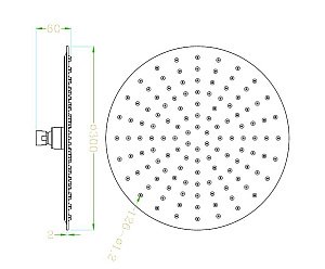 Верхний душ Rav-Slezak KS0001CMAT черный матовый купить в интернет-магазине сантехники Sanbest