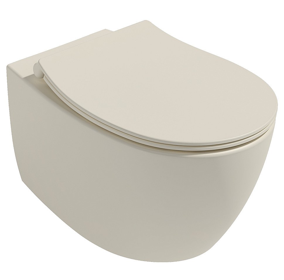 Унитаз подвесной Isvea Sentimenti Neo 10AR02010SV-2K слоновая кость матовый, безободковый купить в интернет-магазине Sanbest