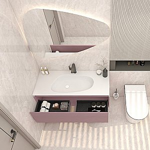 Мебель для ванной Orans BC-4060-1200L/R лиловая для ванной в интернет-магазине Sanbest