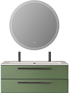 Тумба с раковиной Cezares ECO-CER-N 120 ECO-CER-N-1200-2C-SO-PS-P фисташковый софт для ванной в интернет-магазине Sanbest