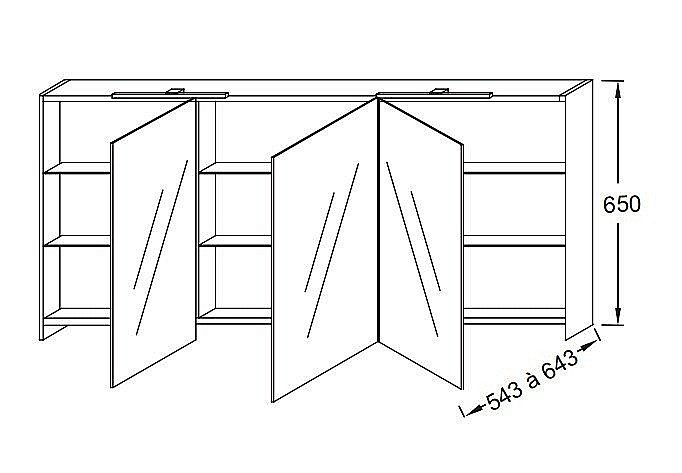 Зеркальный шкаф Jacob Delafon EB789RU-N18 140 белый блестящий купить в интернет-магазине сантехники Sanbest