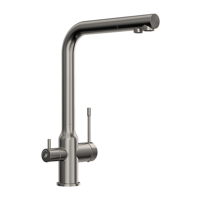 Смеситель для кухни Elghansa 56A5026-Steel нержавеющая сталь матовая купить в интернет-магазине сантехники Sanbest