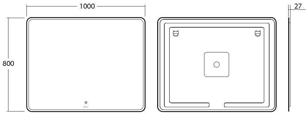 Зеркало с LED подсветкой Owl 1975 Skansen 100 в ванную от интернет-магазине сантехники Sanbest
