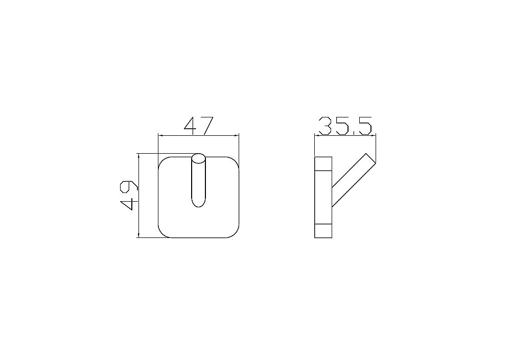 Крючок для ванной WONZON & WOGHAND STILL, Хром (WW-6605) купить в интернет-магазине сантехники Sanbest